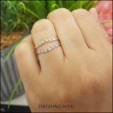 0.12 Carat (ctw) 10K White Gold Round Champagne & White Diamond Ladies Anniversary Enhancer Guard Wedding Band