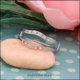 0.12 Carat (ctw) 10K White Gold Round Champagne & White Diamond Ladies Anniversary Enhancer Guard Wedding Band
