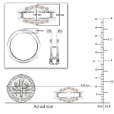 0.12 Carat (ctw) 10K White Gold Round Champagne & White Diamond Ladies Anniversary Enhancer Guard Wedding Band