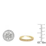 0.55 Carat (ctw) 10K Yellow Gold Round Cut Champagne Diamond Ladies Milgrain Anniversary Wedding Stackable Band 1/2 CT