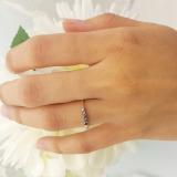 0.15 Carat (ctw) 14K Rose Gold Round Black Diamond Ladies 5 Stone Anniversary Wedding Band Ring