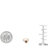 1.15 Carat (ctw) 10K Rose Gold Round Champagne & White Diamond Ladies Bridal Halo Style Engagement Ring
