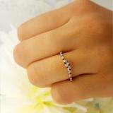 0.20 Carat (ctw) 14K Yellow Gold Round Cut Red Ruby & White Diamond Ladies Anniversary Wedding Band Guard Ring 1/5 CT