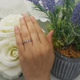 0.50 Carat (ctw) 18K Yellow Gold Round Cut Red Ruby & White Diamond Ladies Milgrain Anniversary Wedding Stackable Band 1/2 CT