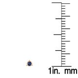 0.60 Carat (ctw) 10K Rose Gold Round Cut Blue Sapphire Ladies Solitaire Bezel Set Stud Earrings