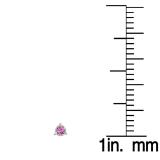 0.60 Carat (ctw) 10K White Gold Round Cut Pink Sapphire Ladies Solitaire Bezel Set Stud Earrings