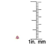 0.60 Carat (ctw) 10K Yellow Gold Round Cut Pink Sapphire Ladies Solitaire Bezel Set Stud Earrings