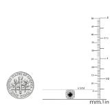 0.50 Carat (ctw) 10K White Gold Round Cut Black & White Diamond Ladies Square Frame Halo Stud Earrings 1/2 CT