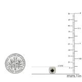 0.50 Carat (ctw) 10K Yellow Gold Round Cut Black & White Diamond Ladies Square Frame Halo Stud Earrings 1/2 CT