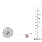 0.50 Carat (ctw) 10K Rose Gold Round Cut Pink Sapphire & White Diamond Ladies Square Frame Halo Stud Earrings 1/2 CT