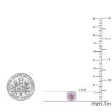 0.50 Carat (ctw) 14K White Gold Round Cut Pink Sapphire & White Diamond Ladies Square Frame Halo Stud Earrings 1/2 CT