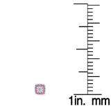 0.50 Carat (ctw) 18K White Gold Round Cut Pink Sapphire & White Diamond Ladies Square Frame Halo Stud Earrings 1/2 CT