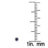 0.35 Carat (ctw) 10k Rose Gold Round Blue Sapphire & White Diamond Halo Stud Earrings