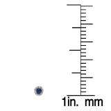0.35 Carat (ctw) 14k White Gold Round Blue Sapphire & White Diamond Halo Stud Earrings