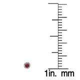0.35 Carat (ctw) 10k White Gold Round Ruby & White Diamond Halo Stud Earrings
