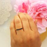 0.15 Carat (ctw) 10K Yellow Gold Round Blue Sapphire Ladies Anniversary Wedding Band Stackable Ring