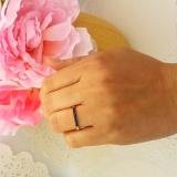0.15 Carat (ctw) 10K Yellow Gold Round Blue Sapphire Ladies Anniversary Wedding Band Stackable Ring
