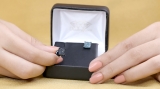 0.50 Carat (ctw) Blue Rhodium Plated Sterling Silver Blue Diamond Dice Shape Ice Cube Mens Hip Hop Iced Stud Earrings 1/2 CT