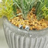 0.10 Carat (ctw) Sterling Silver Round Blue & White Diamond Micro Pave Setting Kite Shape Stud Earrings