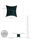 0.15 Carat (ctw) Blue Rhodium Plated Sterling Silver Real Blue Diamond Kite Shape Mens Hip Hop Iced Stud Earrings