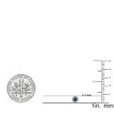 0.20 Carat (ctw) 10K Yellow Gold Round Blue Sapphire & White Diamond Ladies Cluster Halo Style Stud Earrings 1/5 CT