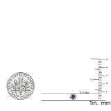 0.20 Carat (ctw) 14K Rose Gold Round Blue Sapphire & White Diamond Ladies Cluster Halo Style Stud Earrings 1/5 CT