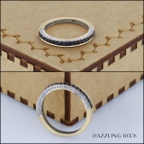0.40 Carat (ctw) 10K Yellow Gold Round Cut Blue Sapphire & White Diamond Ladies Anniversary Wedding Band Stackable Ring