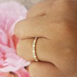1.00 Carat (ctw) 10K Yellow Gold Round Champagne & White Diamond Ladies Eternity Wedding Anniversary Stackable Ring Band