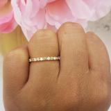1.00 Carat (ctw) 10K Yellow Gold Round Champagne & White Diamond Ladies Eternity Wedding Anniversary Stackable Ring Band