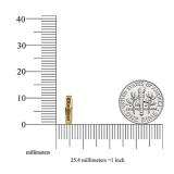 0.20 Carat (ctw) 10K Yellow Gold Small Round Champagne Diamond Huggie Hoop Earrings 11 mm diameter