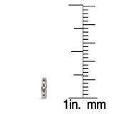 0.20 Carat (ctw) 10K White Gold Small Round Champagne & White Diamond Huggie Hoop Earrings 11 mm diameter