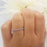 0.10 Carat (ctw) Sterling Silver Round Amethyst Ladies Anniversary Wedding Stackable Band Ring 1/10 CT