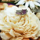 0.55 Carat (ctw) 10K White Gold Round Pink Sapphire & White Diamond Ladies Engagement Bridal Ring Matching Band Set 1/2 CT