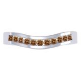 0.25 Carat (ctw) 10K White Gold Round Cut Champagne Diamond Ladies Anniversary Wedding Band Stackable Ring 1/4 CT