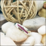 0.33 Carat (ctw) 10K White gold Round Cut Ruby Men's Stackable Anniversary Wedding Band 1/3 CT