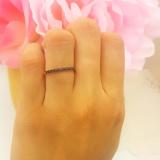 0.20 Carat (ctw) 14k Rose Gold Round Blue Sapphire Ladies Anniversary Wedding Ring Stackable Band 1/5 CT