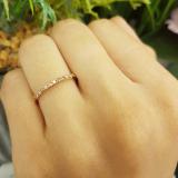 0.20 Carat (ctw) 10k Rose Gold Round Champagne Diamond Ladies Anniversary Wedding Ring Stackable Band 1/5 CT