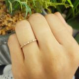 0.20 Carat (ctw) 10k Rose Gold Round Champagne Diamond Ladies Anniversary Wedding Ring Stackable Band 1/5 CT