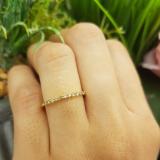 0.20 Carat (ctw) 10k Yellow Gold Round Champagne Diamond Ladies Anniversary Wedding Ring Stackable Band 1/5 CT