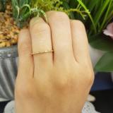 0.20 Carat (ctw) 10k Yellow Gold Round Champagne Diamond Ladies Anniversary Wedding Ring Stackable Band 1/5 CT