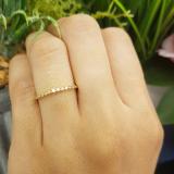 0.20 Carat (ctw) 10k Yellow Gold Round Champagne Diamond Ladies Anniversary Wedding Ring Stackable Band 1/5 CT