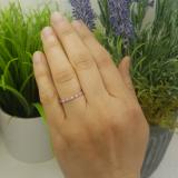 0.20 Carat (ctw) 14k White Gold Round Pink Sapphire & White Diamond Ladies Anniversary Wedding Ring Stackable Band 1/5 CT