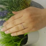 0.20 Carat (ctw) 14k White Gold Round Pink Sapphire & White Diamond Ladies Anniversary Wedding Ring Stackable Band 1/5 CT