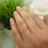 0.20 Carat (ctw) 14k Yellow Gold Round Pink Sapphire & White Diamond Ladies Anniversary Wedding Ring Stackable Band 1/5 CT