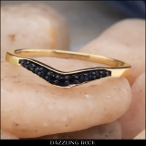 0.11 Carat (ctw) 18K Yellow Gold Round Cut Blue Sapphire Ladies Anniversary Wedding Stackable Contour Guard Band