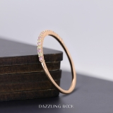 0.15 Carat (ctw) 10K Rose Gold Round Pink Sapphire & Peridot Ladies Anniversary Wedding Band Stackable Ring