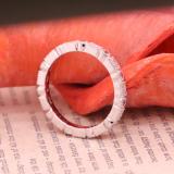 0.40 Carat (ctw) 18K White Gold Round & Baguette Pink sapphire & White Diamond Ladies Vintage Style Anniversary Wedding Eternity Band Stackable Ring