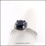 1.75 Carat (ctw) 10K White Gold Cushion Cut Blue Sapphire & Round Cut White Diamond Ladies Bridal Halo Engagement Ring With Matching Band Set 1 3/4 CT