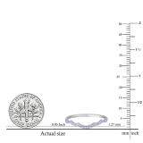 14K White Gold Round White Diamond Ladies Matching Band