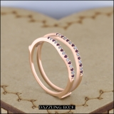 0.18 Carat (ctw) 10K Rose Gold Round Ruby & White Diamond Ladies Anniversary Wedding Band Enhancer Guard Double Ring